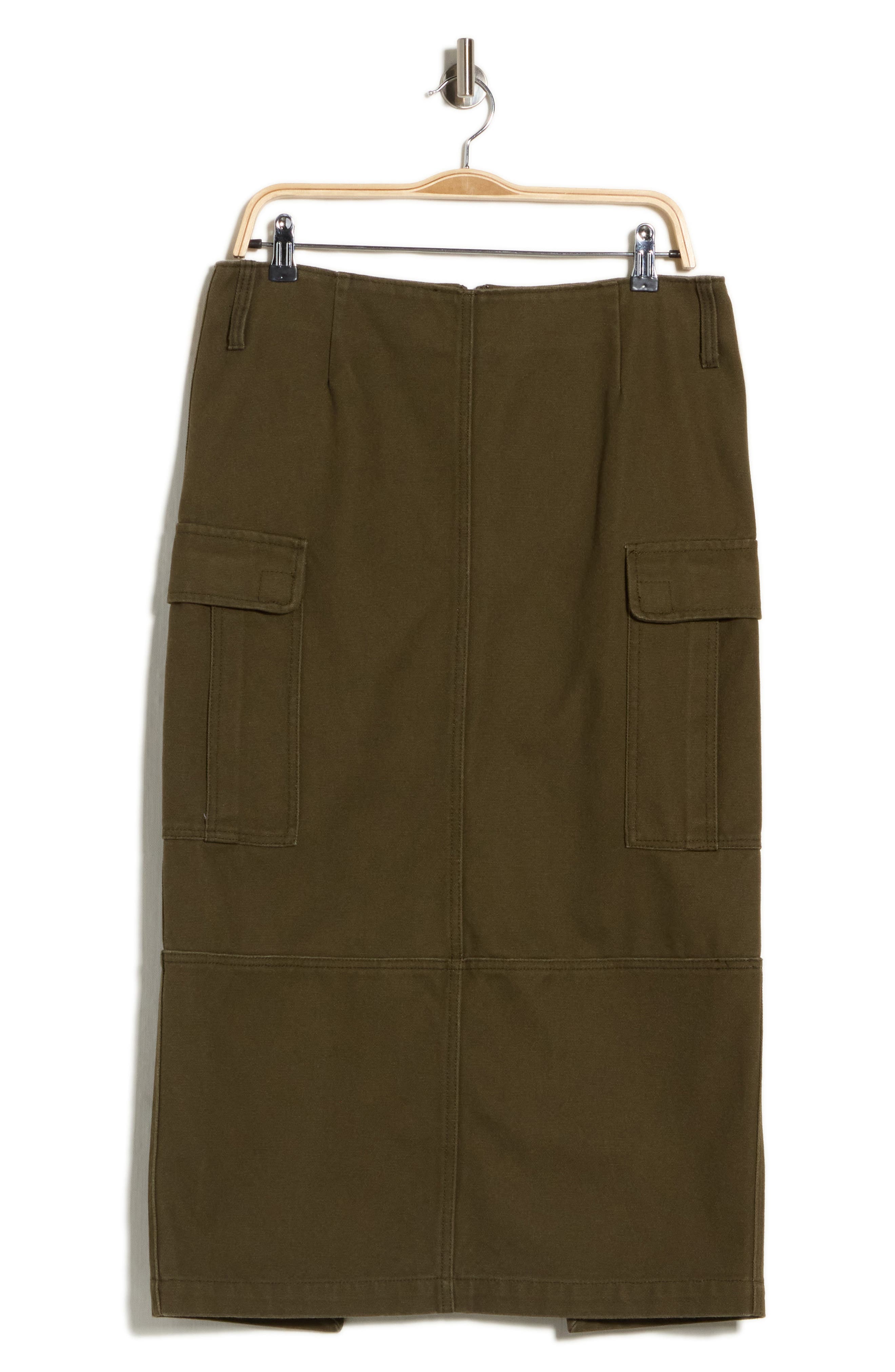 Slim Cargo Canvas Skirt