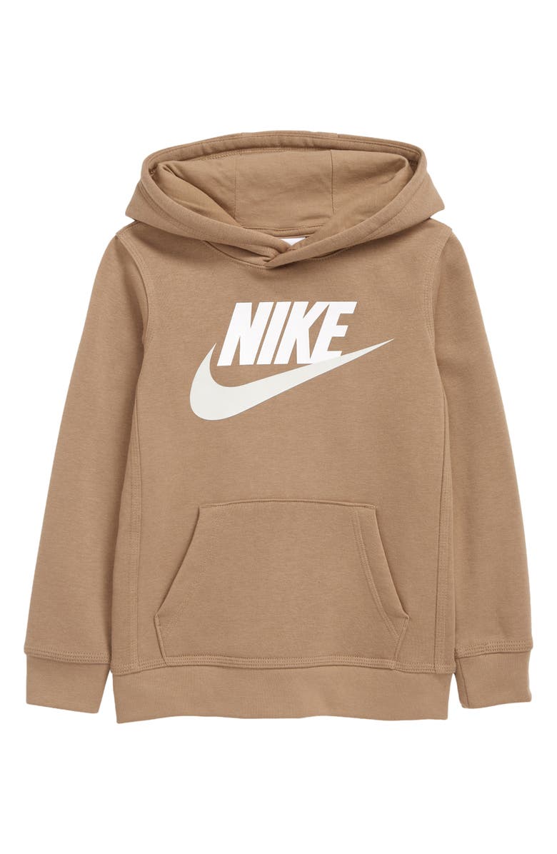 Nike Kids' Club Logo Hoodie, Main, color, Khaki