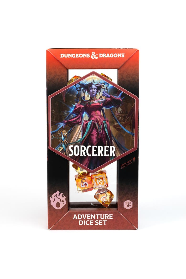 D&D Adventure Dice Sorcerer Orange, 16Pc Rpg Set, Alternate, color, Orange