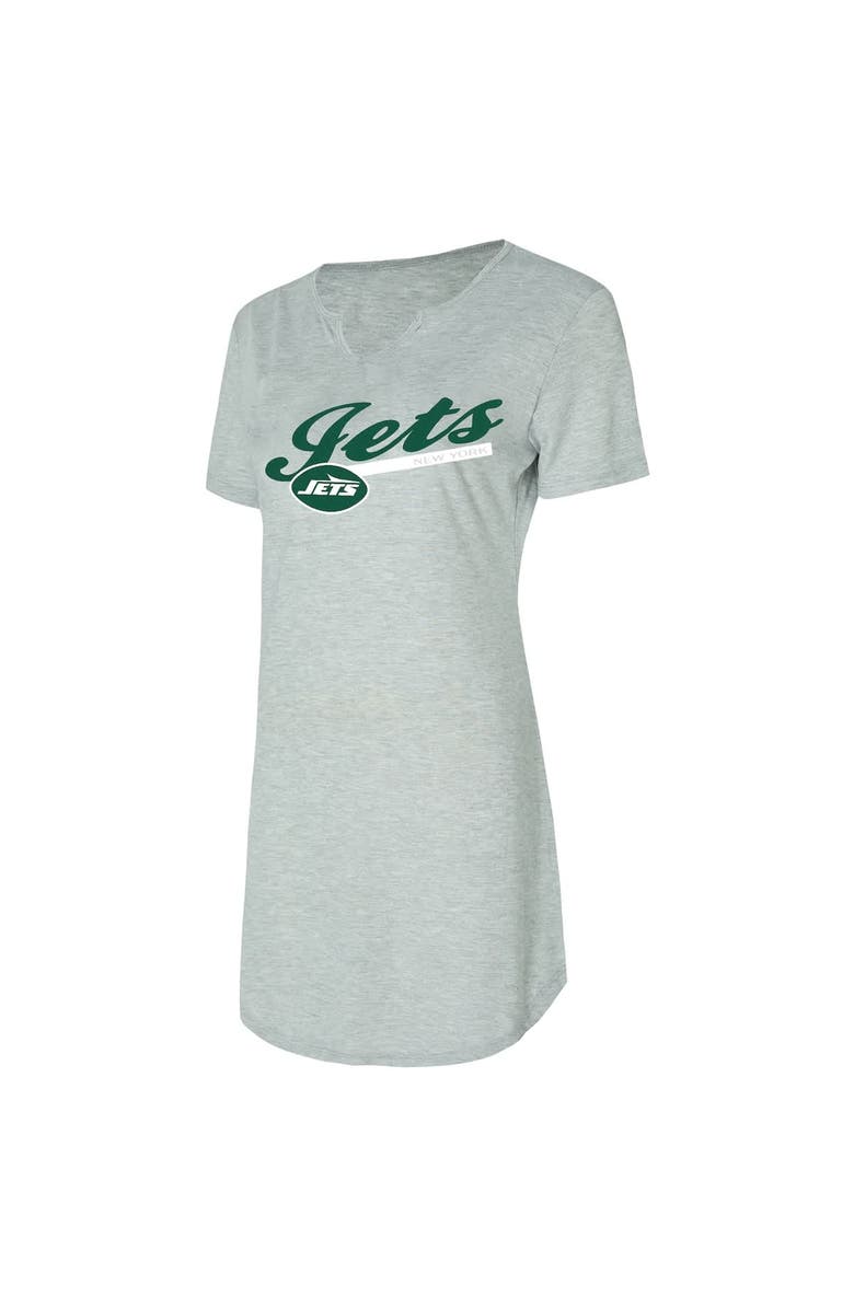 CONCEPTS SPORT Women's Concepts Sport Gray New York Jets Petition Knit Nightshirt, Alternate, color, 