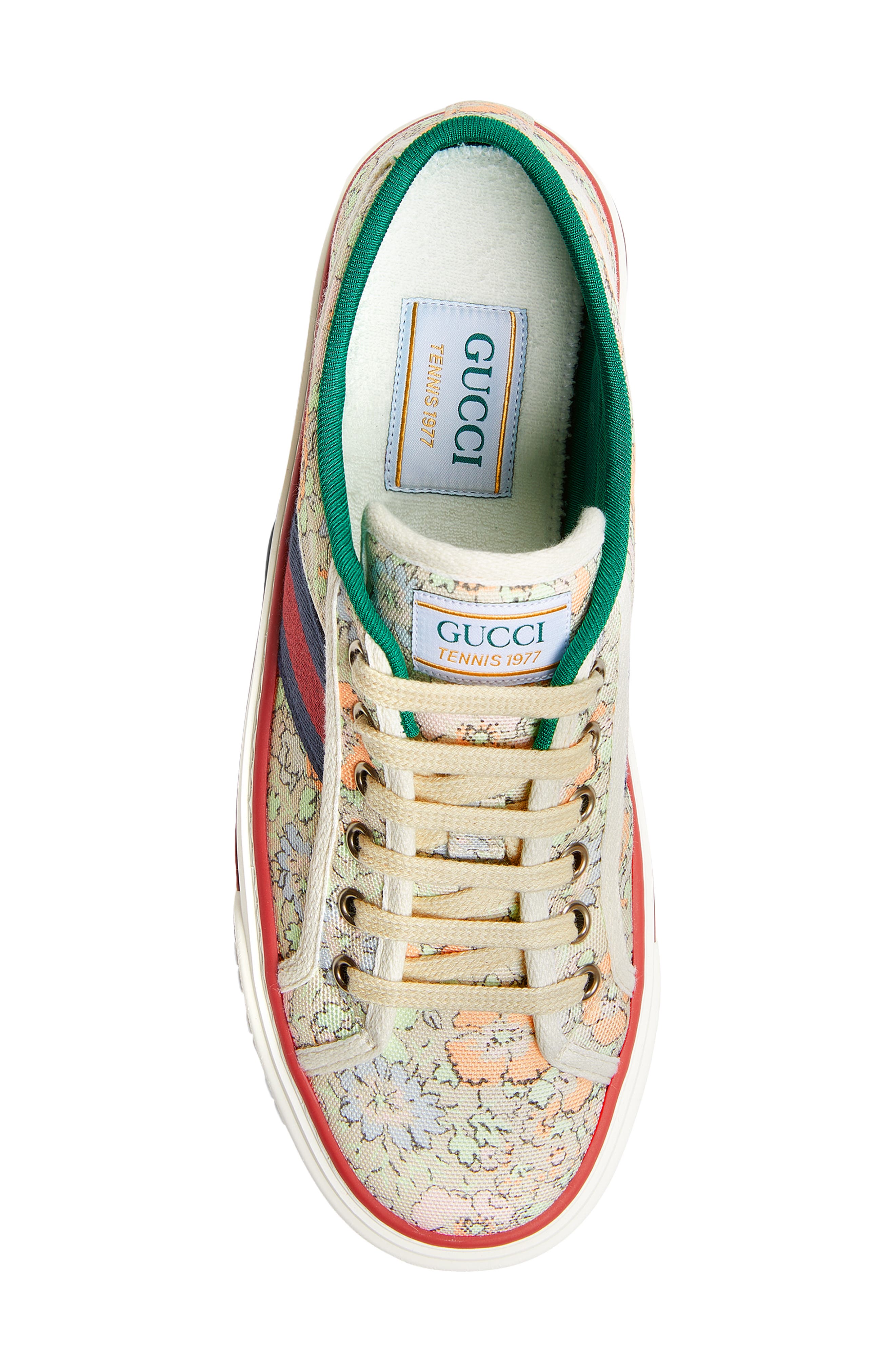 Gucci x Liberty London Tennis 1977 Floral Low Top Sneaker, Alternate, color, 