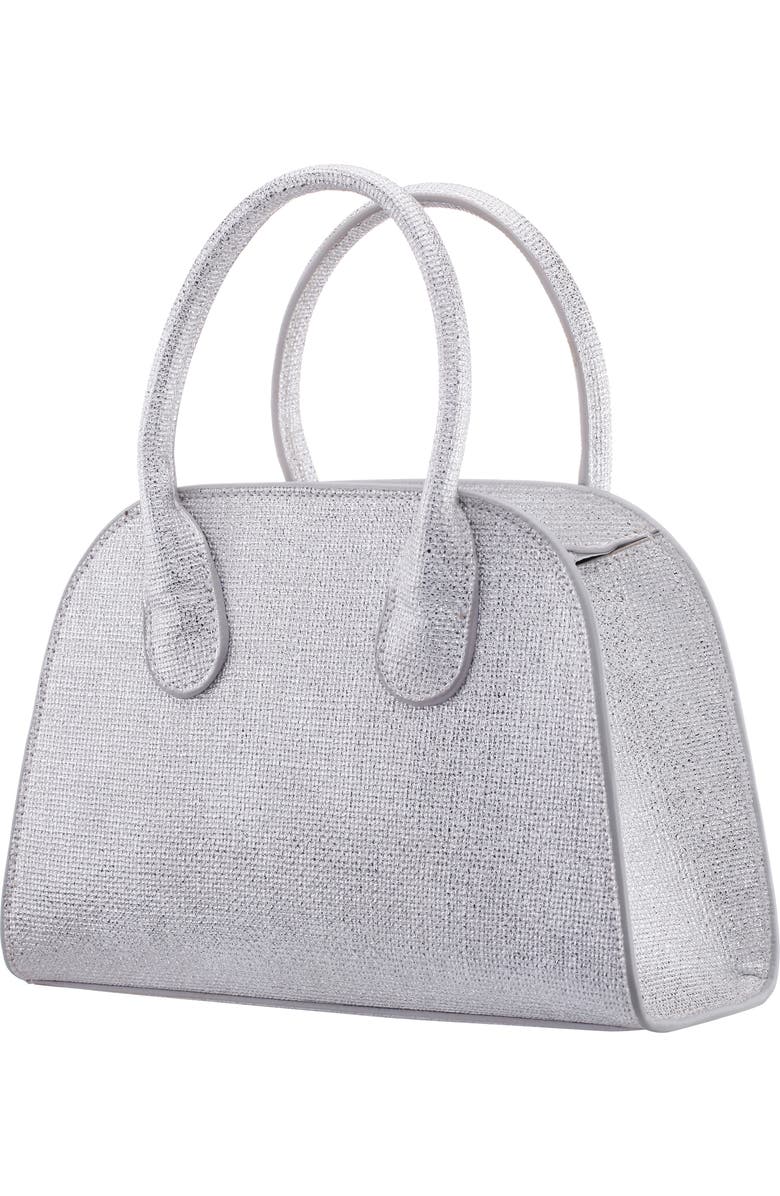 Nina Yorke Top Handle Bag, Alternate, color, Silver