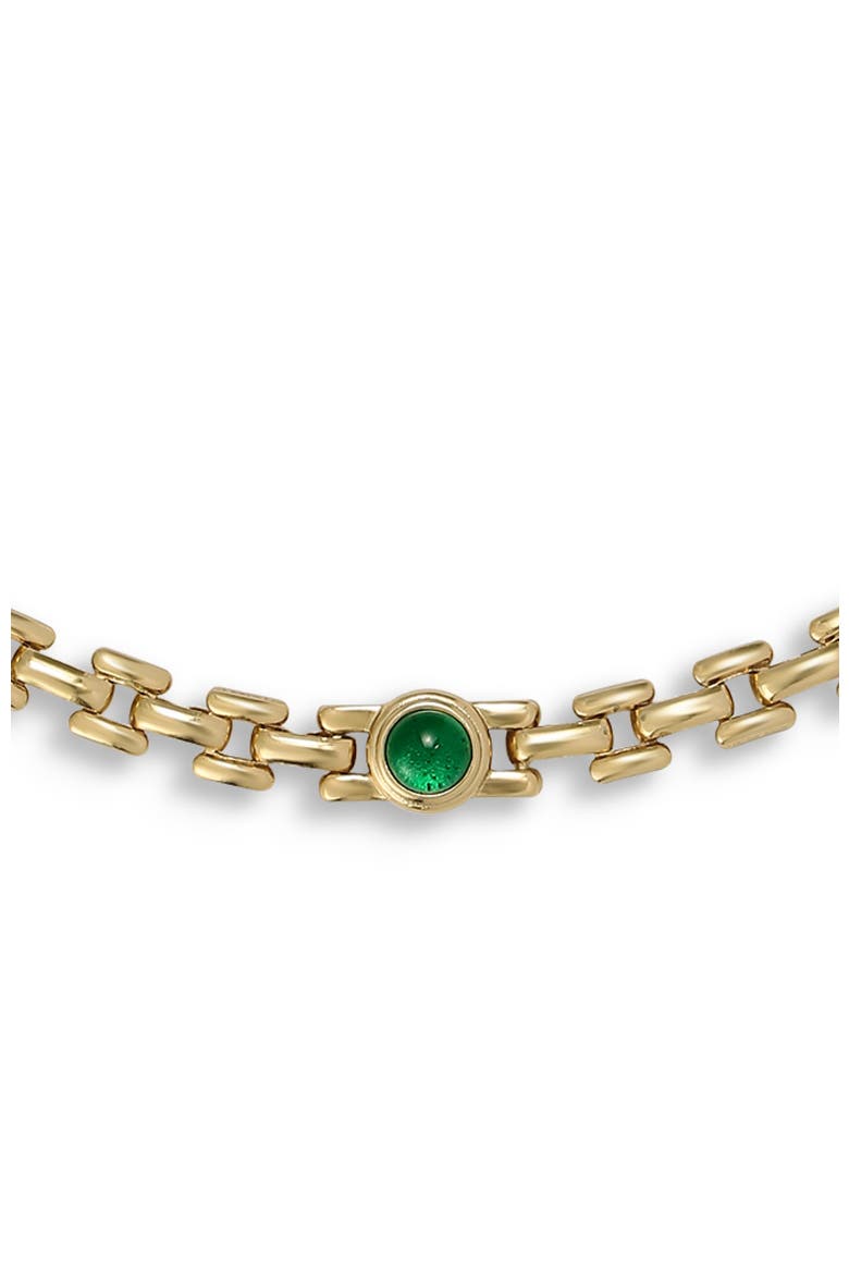 Byzantine Empire Necklace, Alternate, color, Green & Gold & White