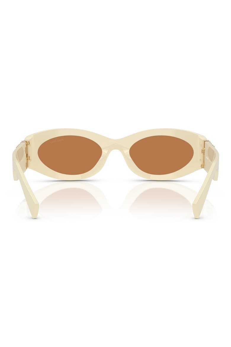 54mm Rectangular Sunglasses, Alternate, color, MILK / BROWN