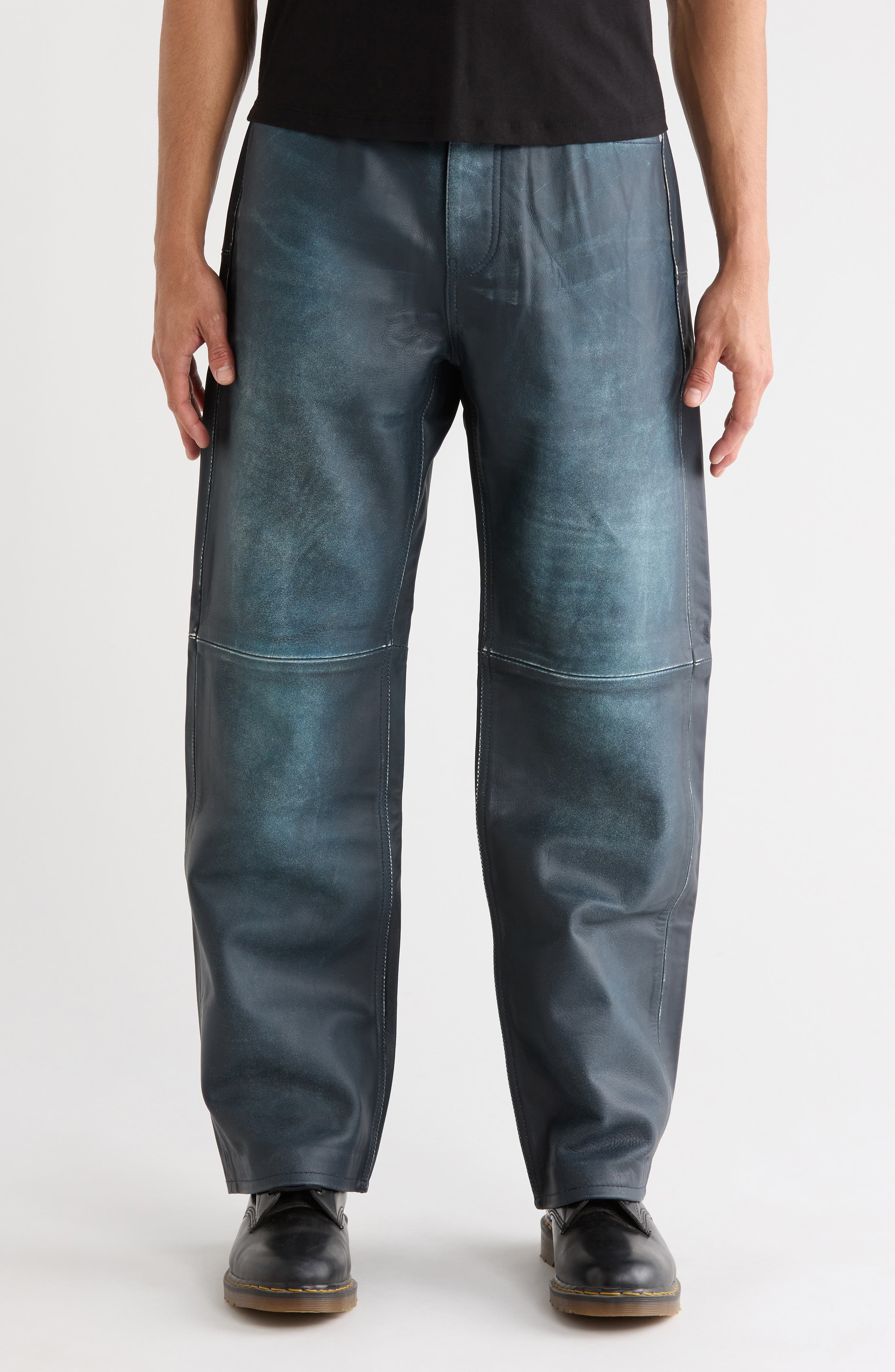 Leather Baggy Pants