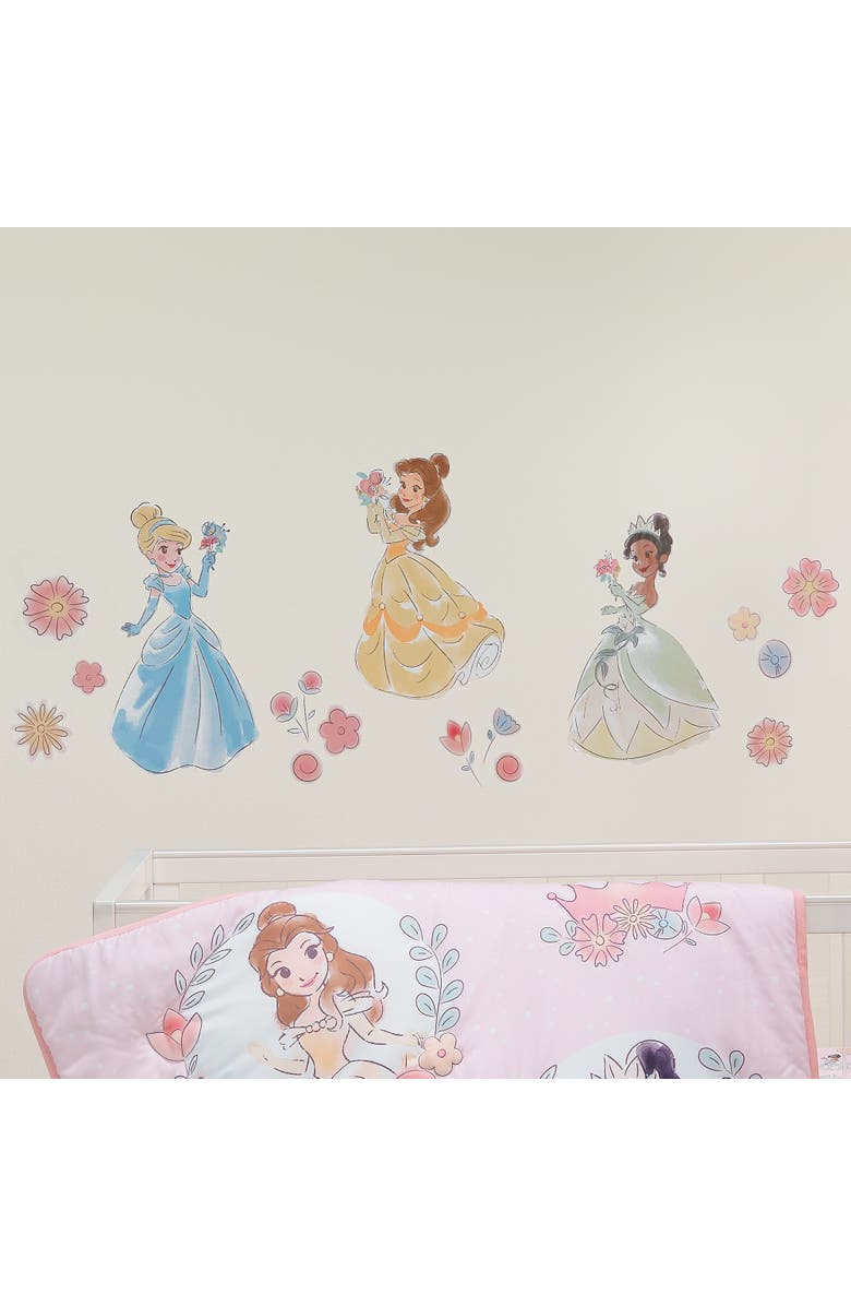 Lambs & Ivy Disney Princesses Wall Decals/Stickers - Belle/Tiana/Cinderella, Alternate, color, Multicolor
