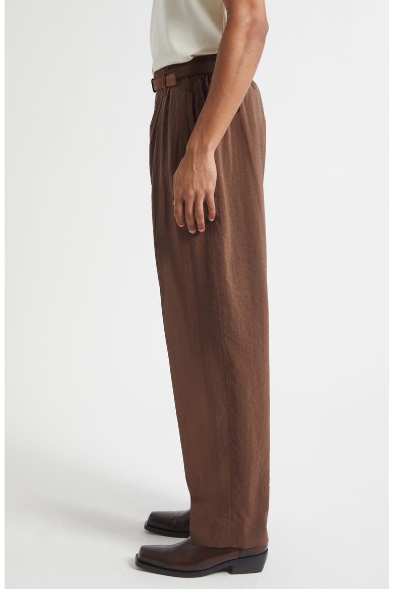 Lemaire Belted Relaxed Silk Blend Pants (Men) | Nordstrom
