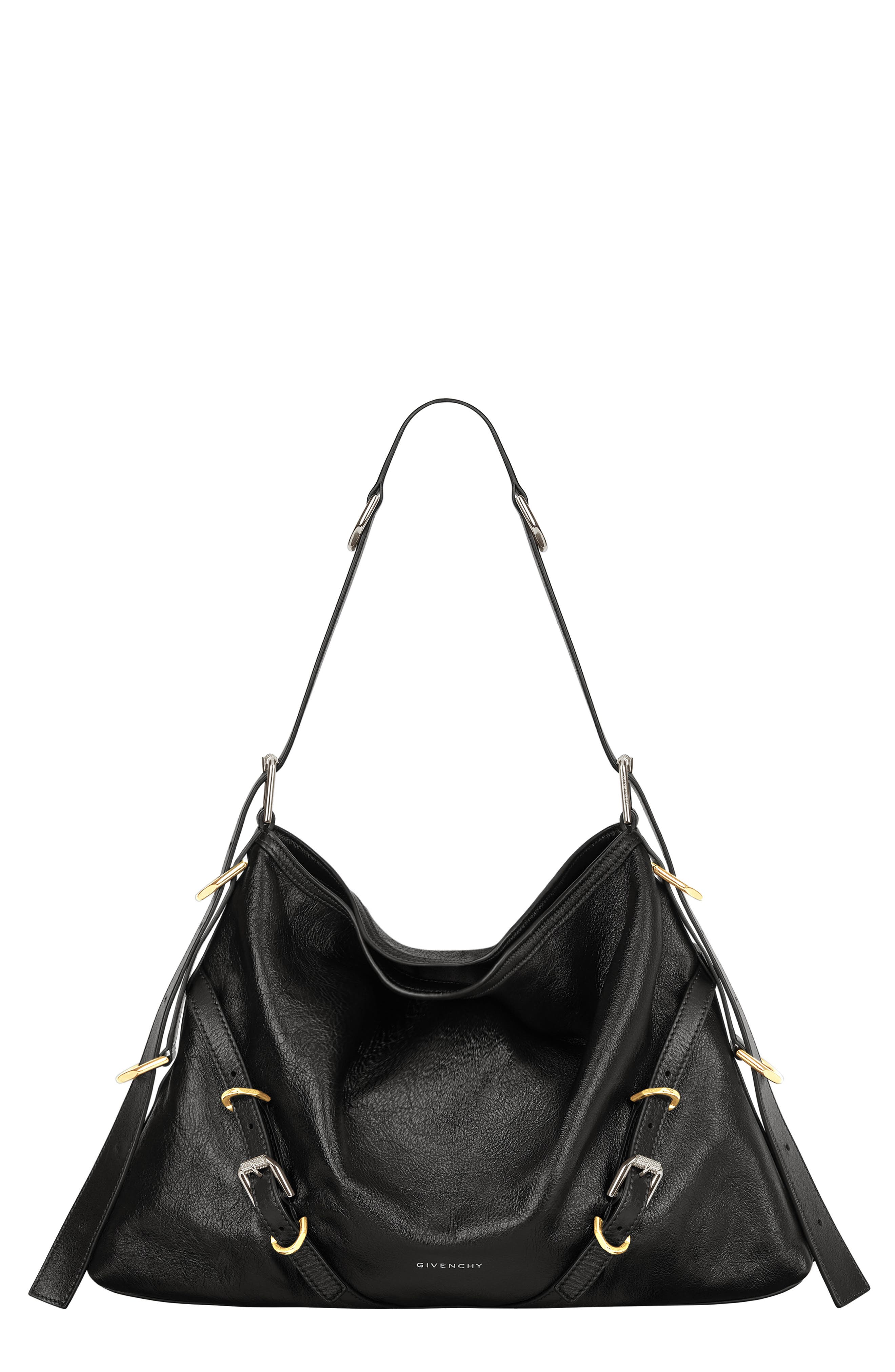 Givenchy Medium Voyou Leather Hobo, Main, color, 