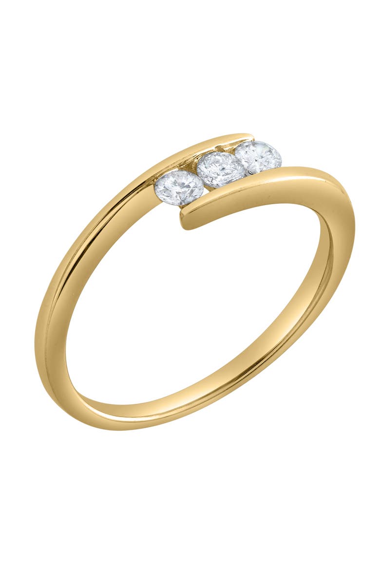 Trilove 0.25 Ct 10K Gold Diamond Ring, Alternate, color, 10K Yellow Gold