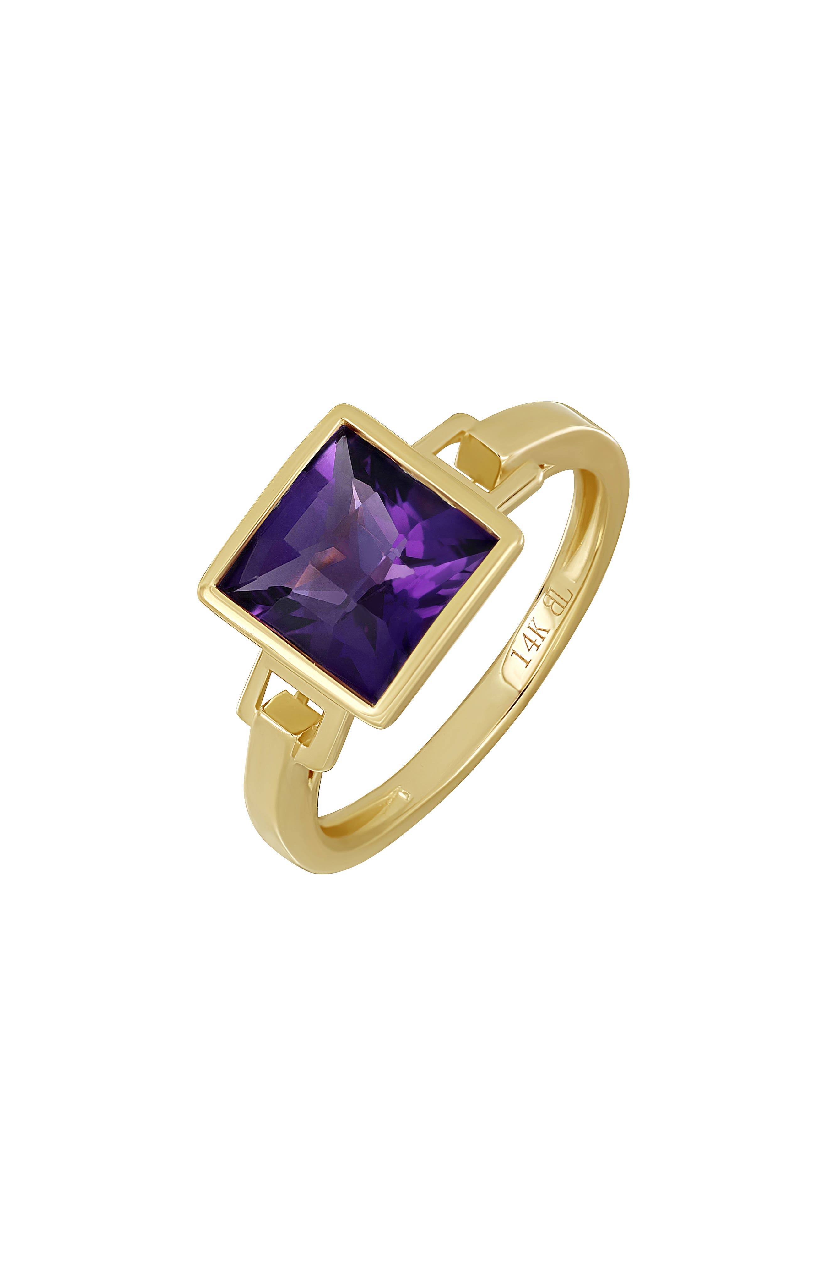 Bony Levy 14K Gold Color Amethyst Ring