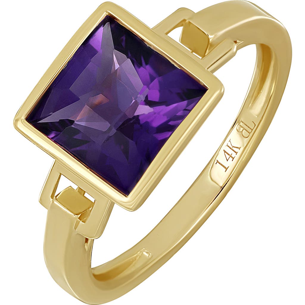Bony Levy 14k Gold Color Amethyst Ring