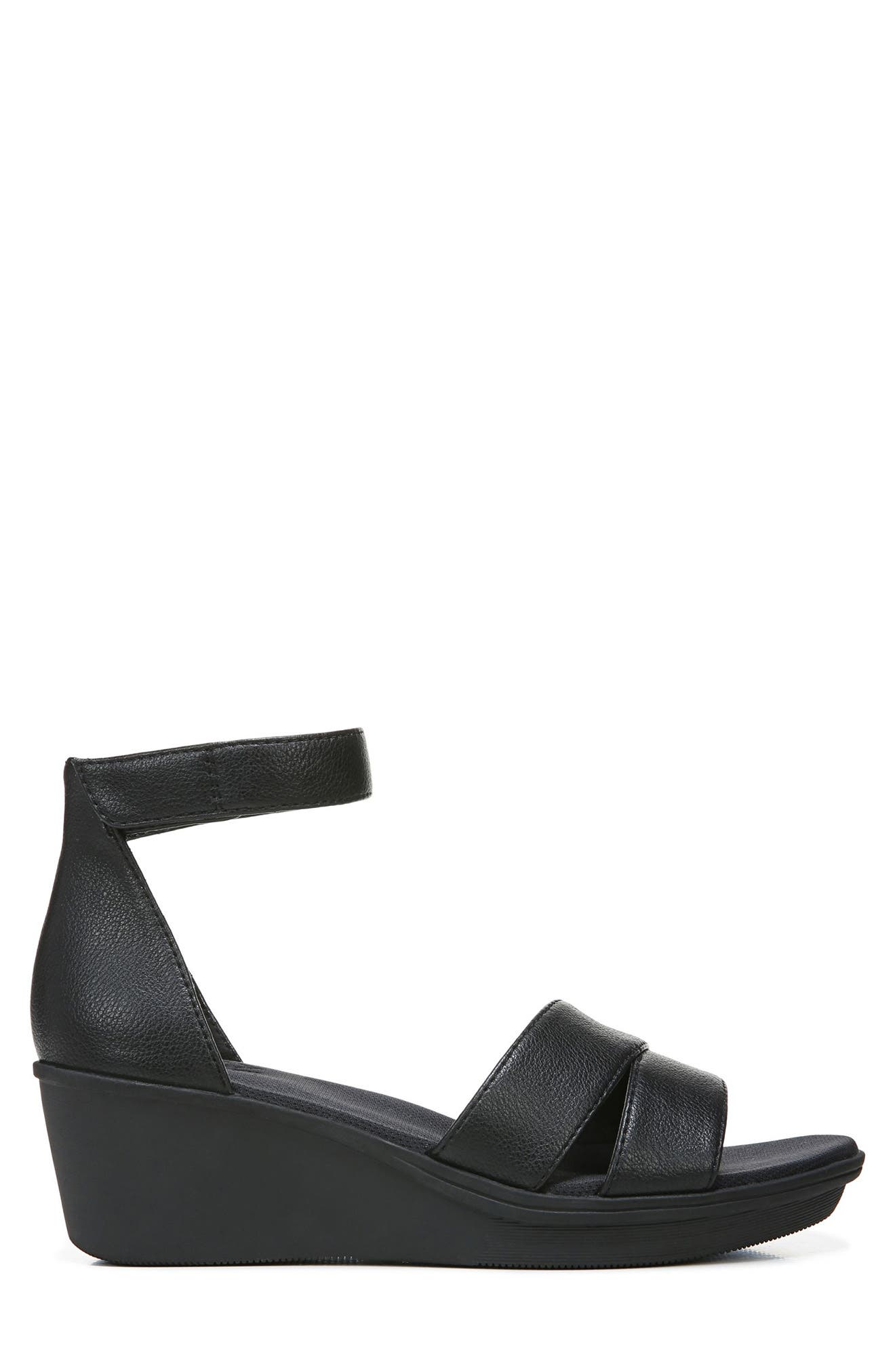 Naturalizer Theron Strappy Faux Leather Wedge Sandal, Alternate, color, 