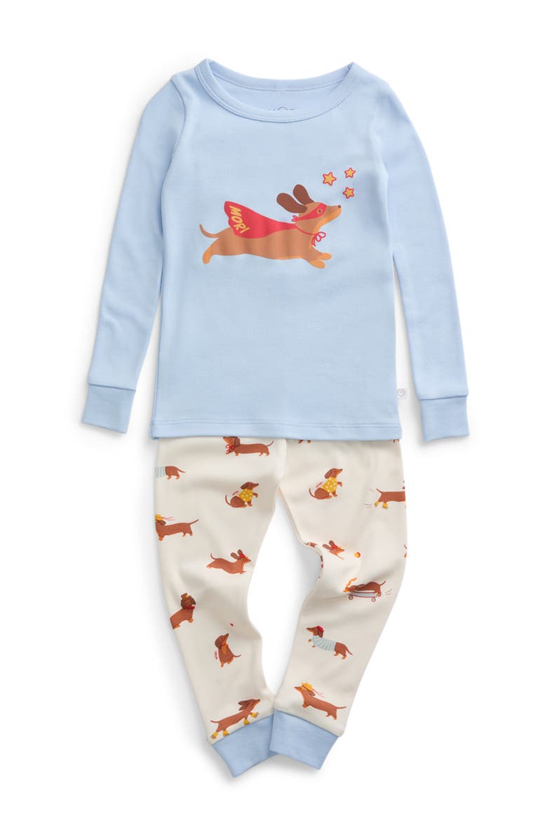 MORI Print Pyjama Set, Main, color, Sausage Dog & Blue