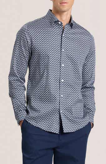 Ted Baker Soren Ginkgo Print Stretch Cotton Dress Shirt