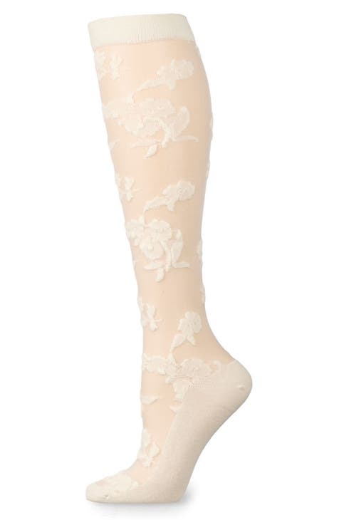 Ivory thigh high stockings best sale