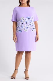 KASPER Floral Print Sheath Dress