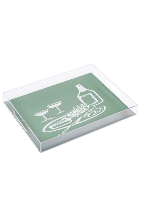 Intemporalis Wine and Cheese Acrylic Tray