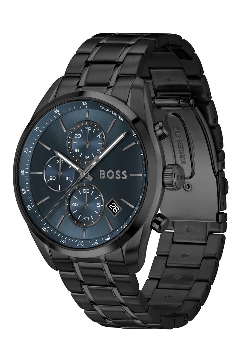 Grand Prix Chronograph Bracelet Watch, 44mm, Alternate, color, BLUE