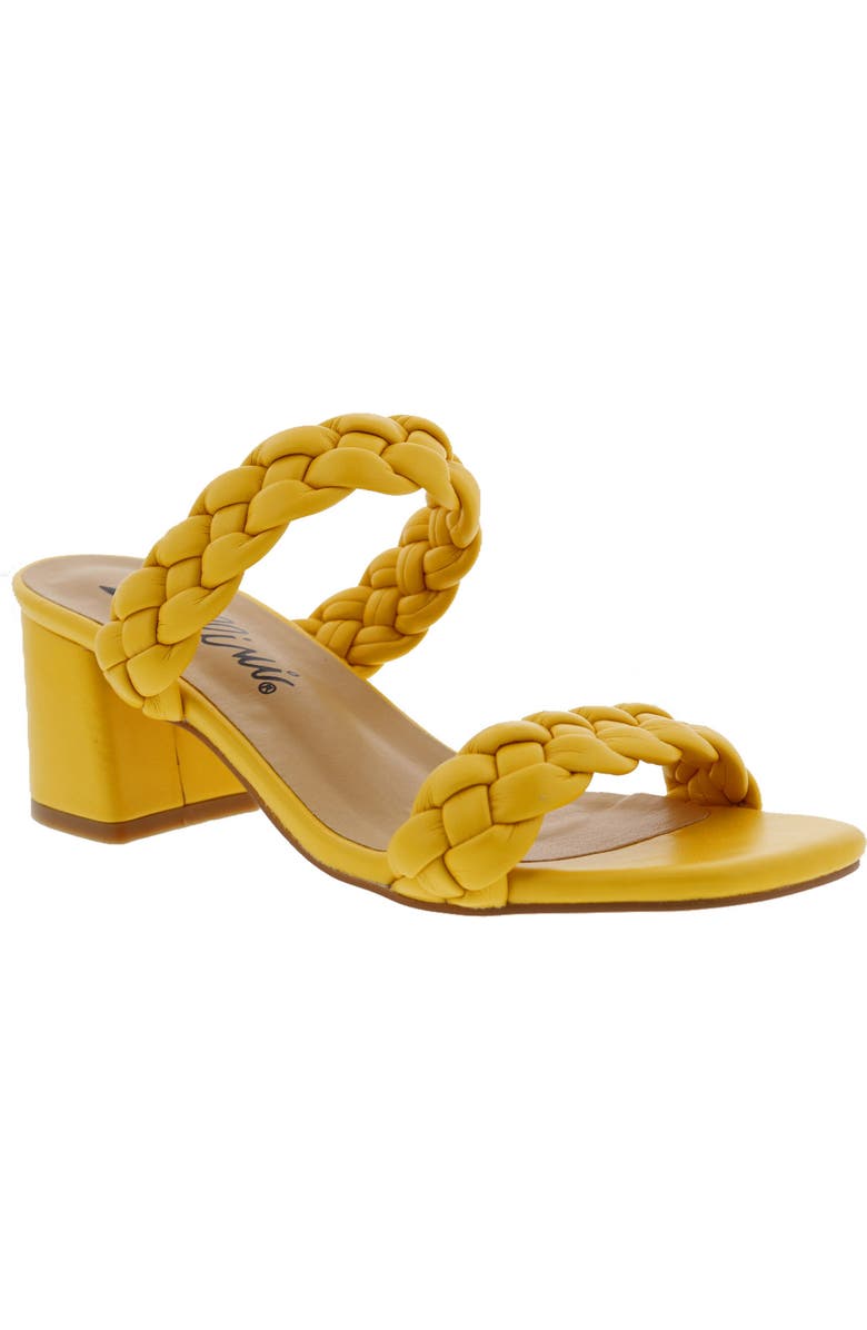 BELLINI Fuss Block Heel Sandal, Main, color, Yellow