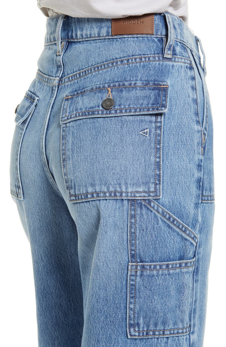HIDDEN JEANS High Waist Carpenter Jeans, Alternate, color, 