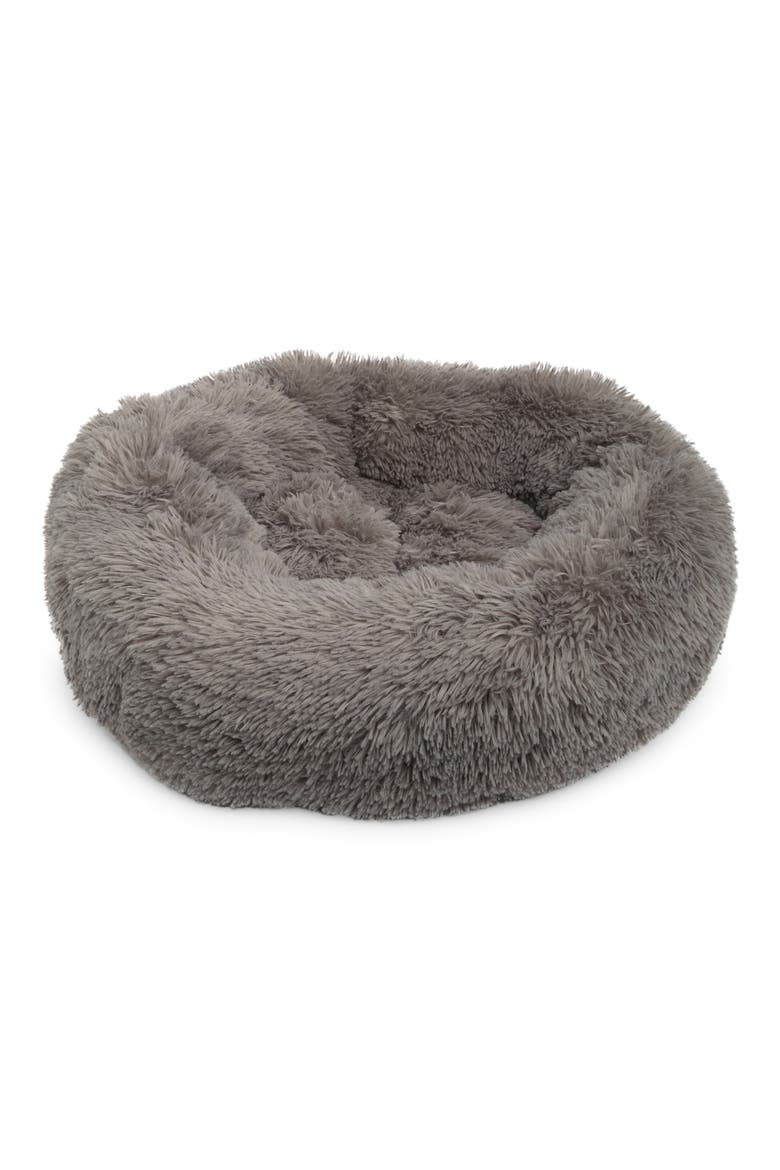 Faux Fur Pet Bed, Main, color, GREY