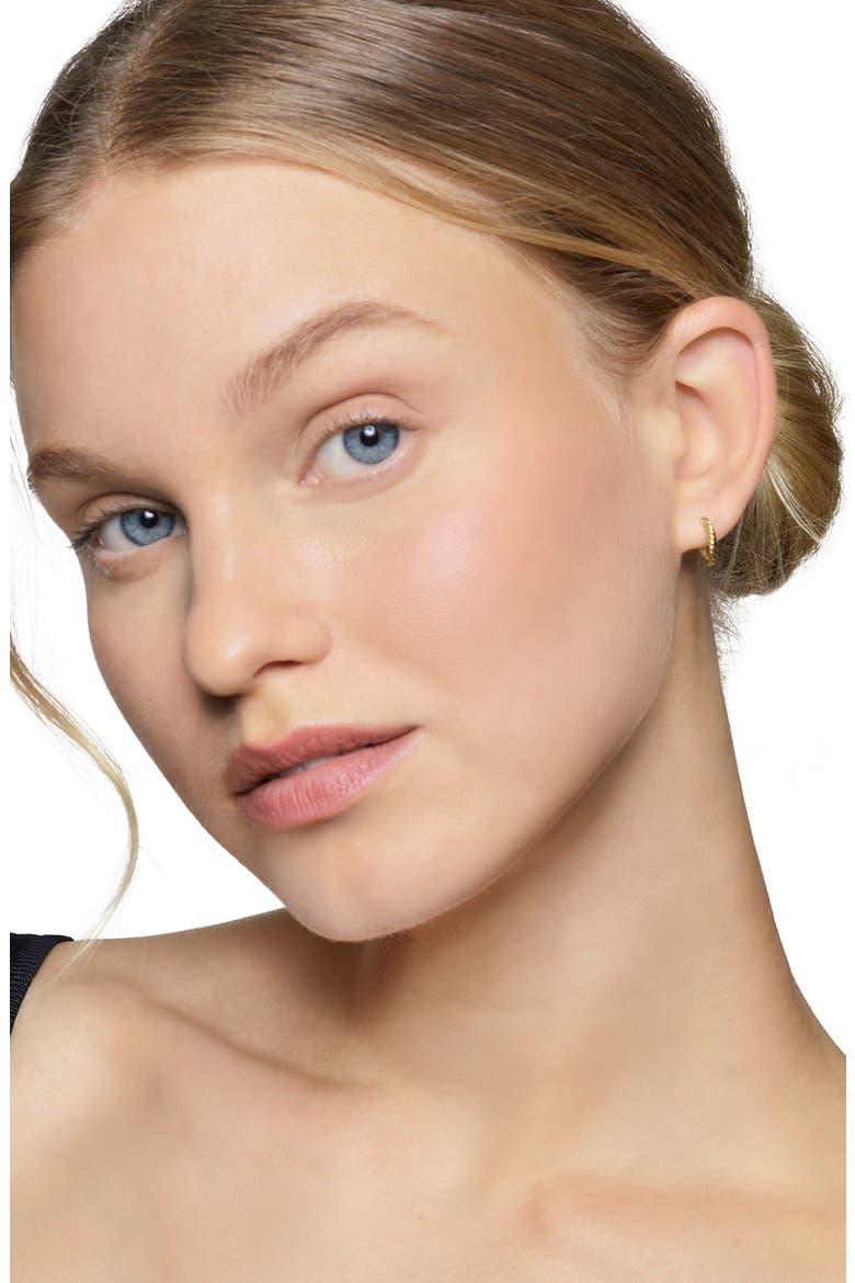 Sculpted Cable Huggie Hoop Earrings, Alternate, color, 18K YELLOW GOLD
