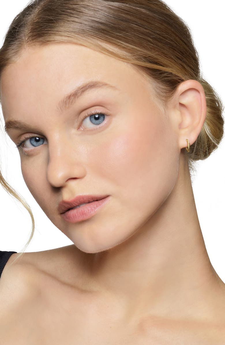 David Yurman Sculpted Cable Huggie Hoop Earrings, Alternate, color, 18K Yellow Gold