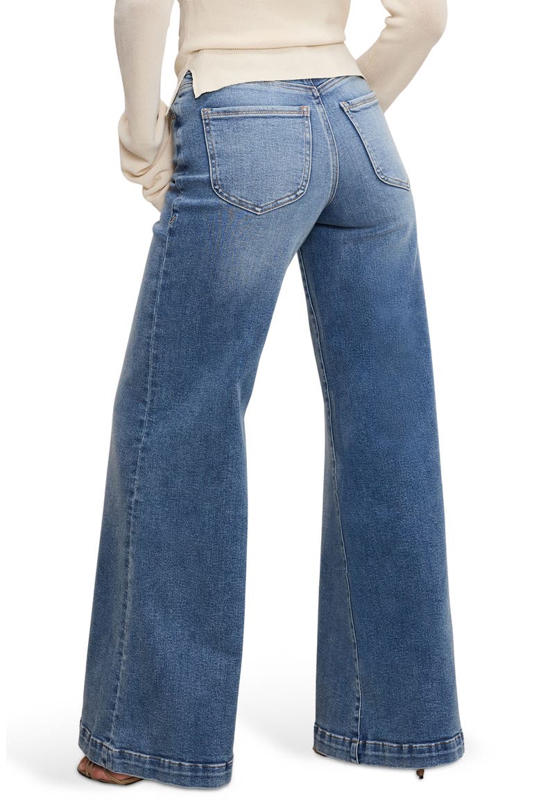 Good Petite Palazzo Jeans, Alternate, color, INDIGO837