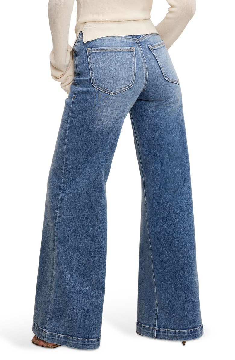 Good American Good Petite Palazzo Jeans, Alternate, color,