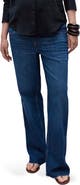 MANGO Over the Bump Raw Hem Wide Leg Maternity Jeans