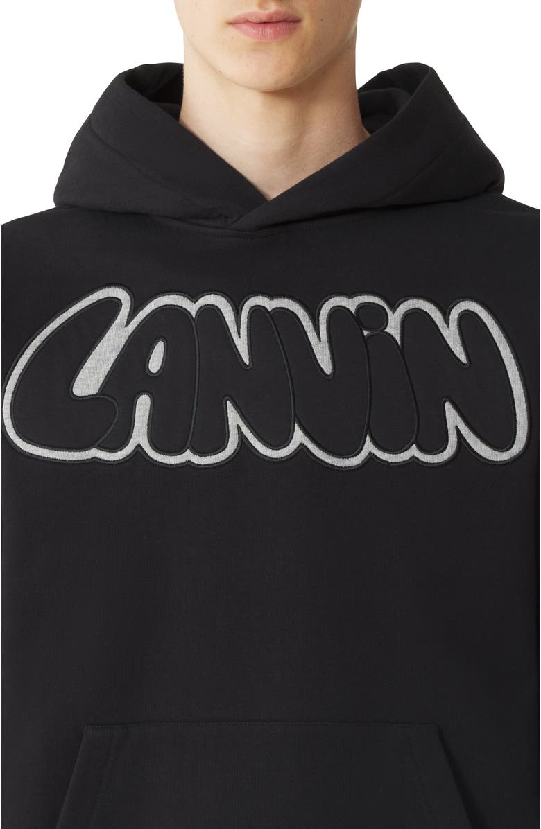 Lanvin Curb Hoodie, Alternate, color, Black