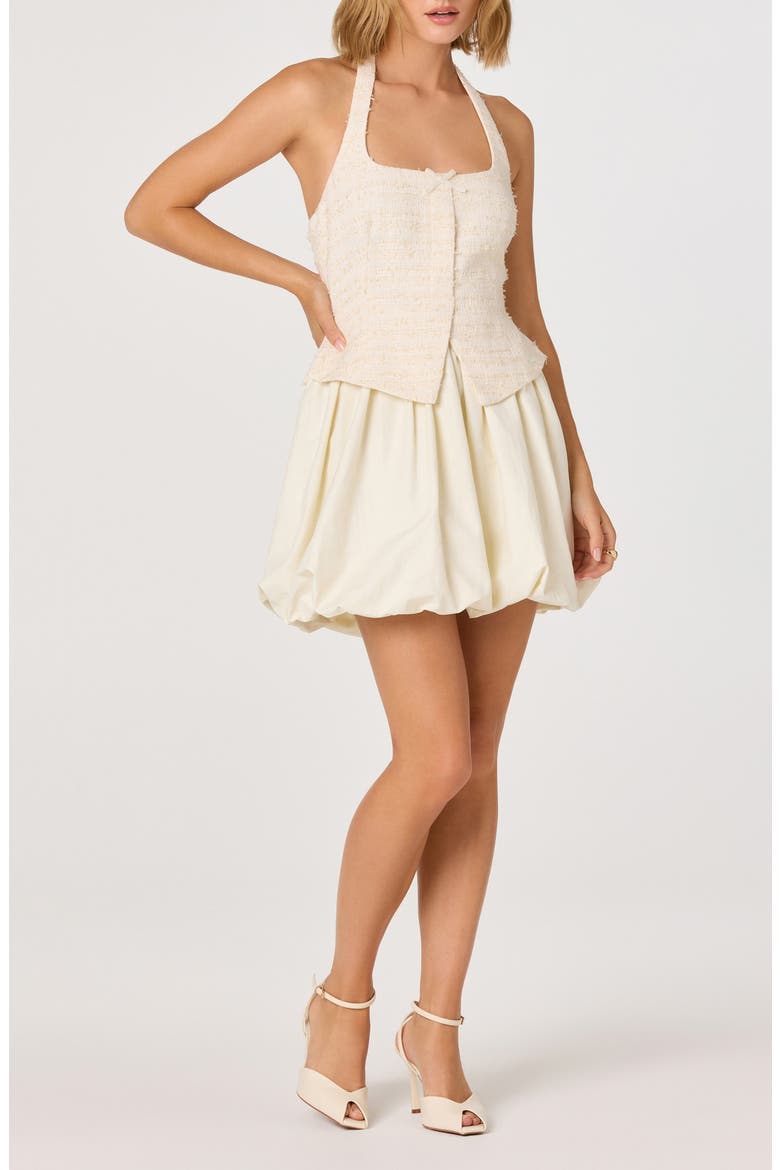 Giavanna Halter Minidress, Main, color, CREAM