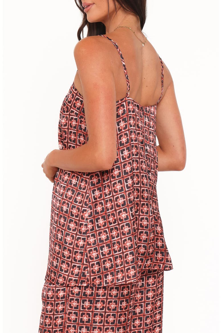 Lexi Top, Alternate, color, RED GEOMETRIC
