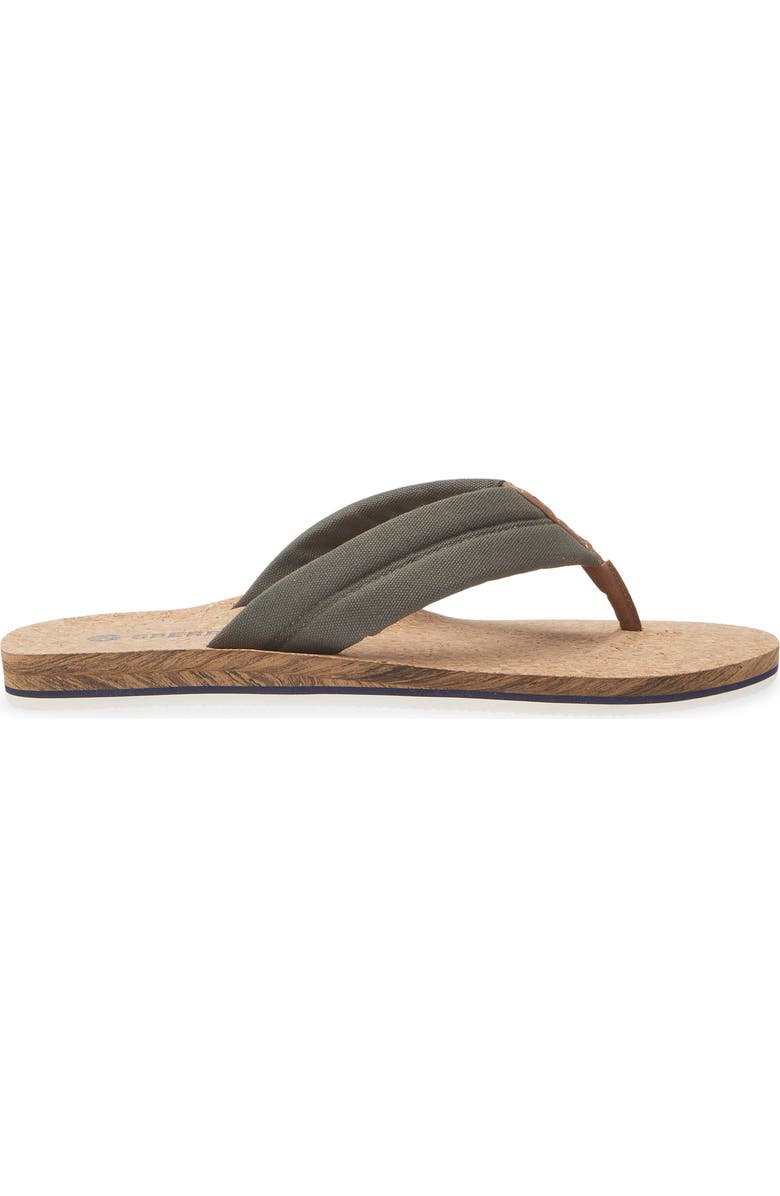 Sperry Porto Flip Flop, Alternate, color, Dark Khaki/ Natural
