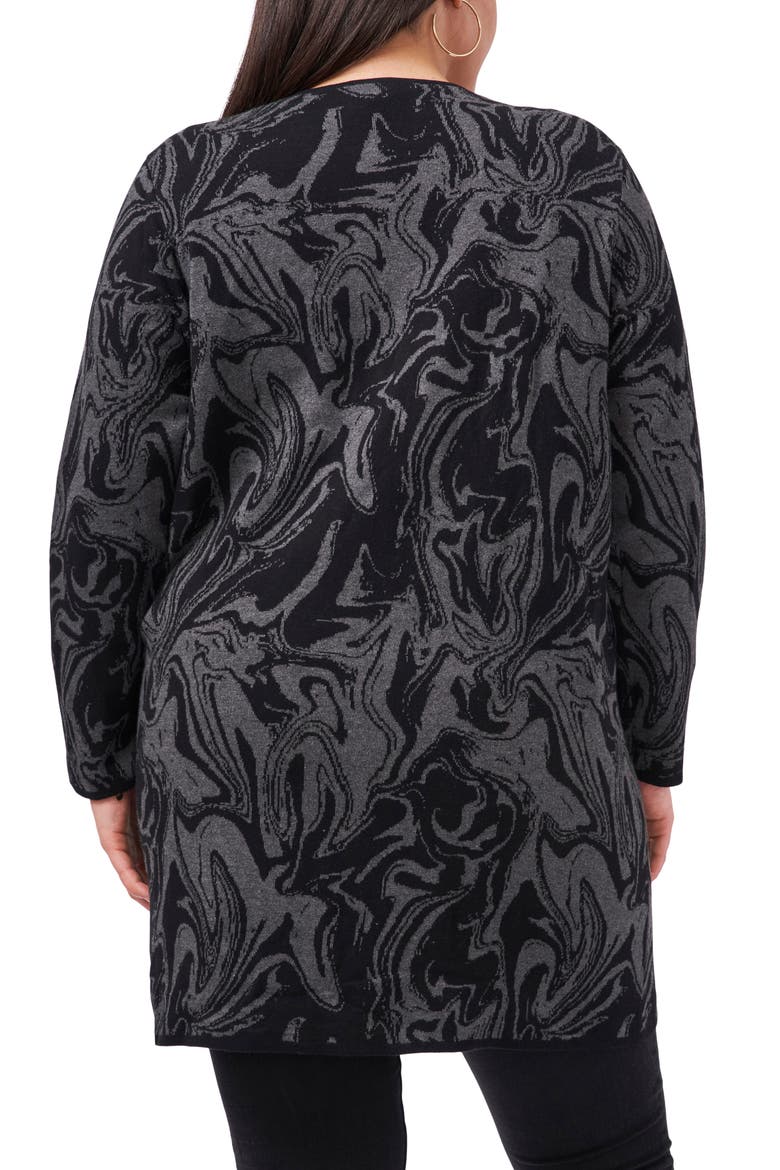 Open Front Knit Jacket, Alternate, color, RICH BLACK