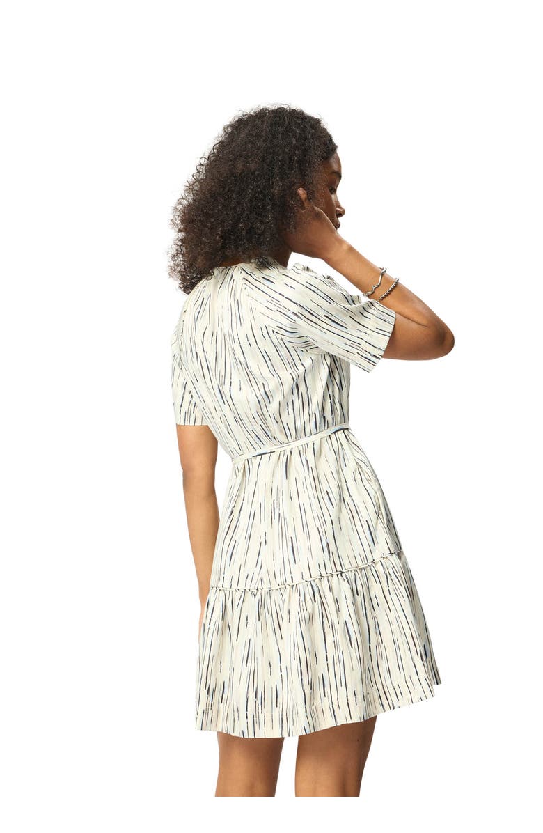 Whistles Abstract Stripe Short Dress, Alternate, color, Ivory/Multi