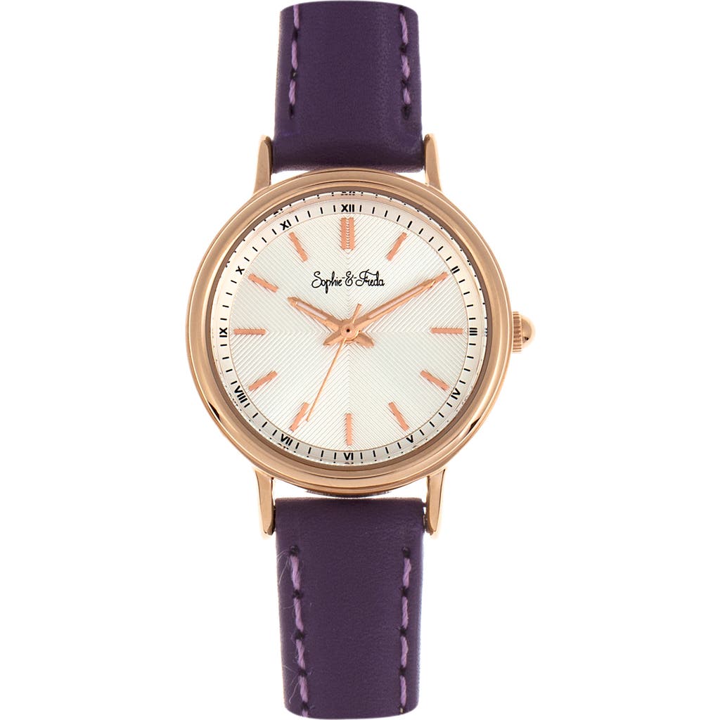 Sophie And Freda Berlin Quartz Silver Dial Ladies Watch Sf4805 In Purple