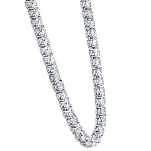 Bliss Diamond 38ct Diamond Tennis Necklace 16.5" In Yellow Gold