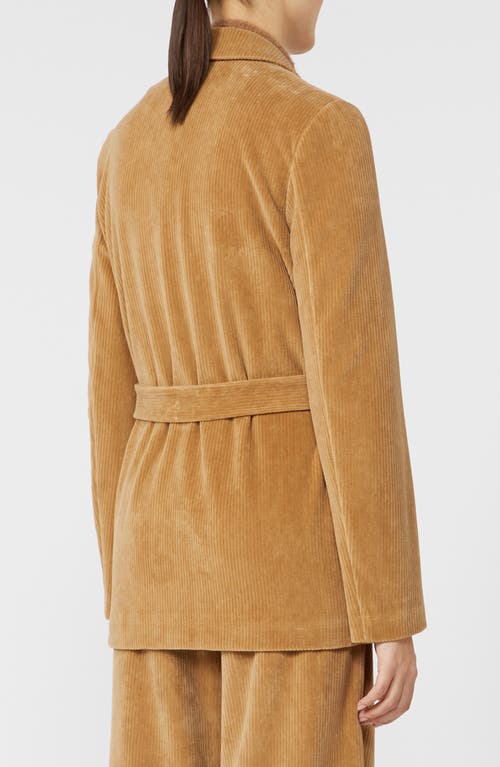 Mm By Max Mara Labile Cotton Blend Corduroy Jacket In Brown
