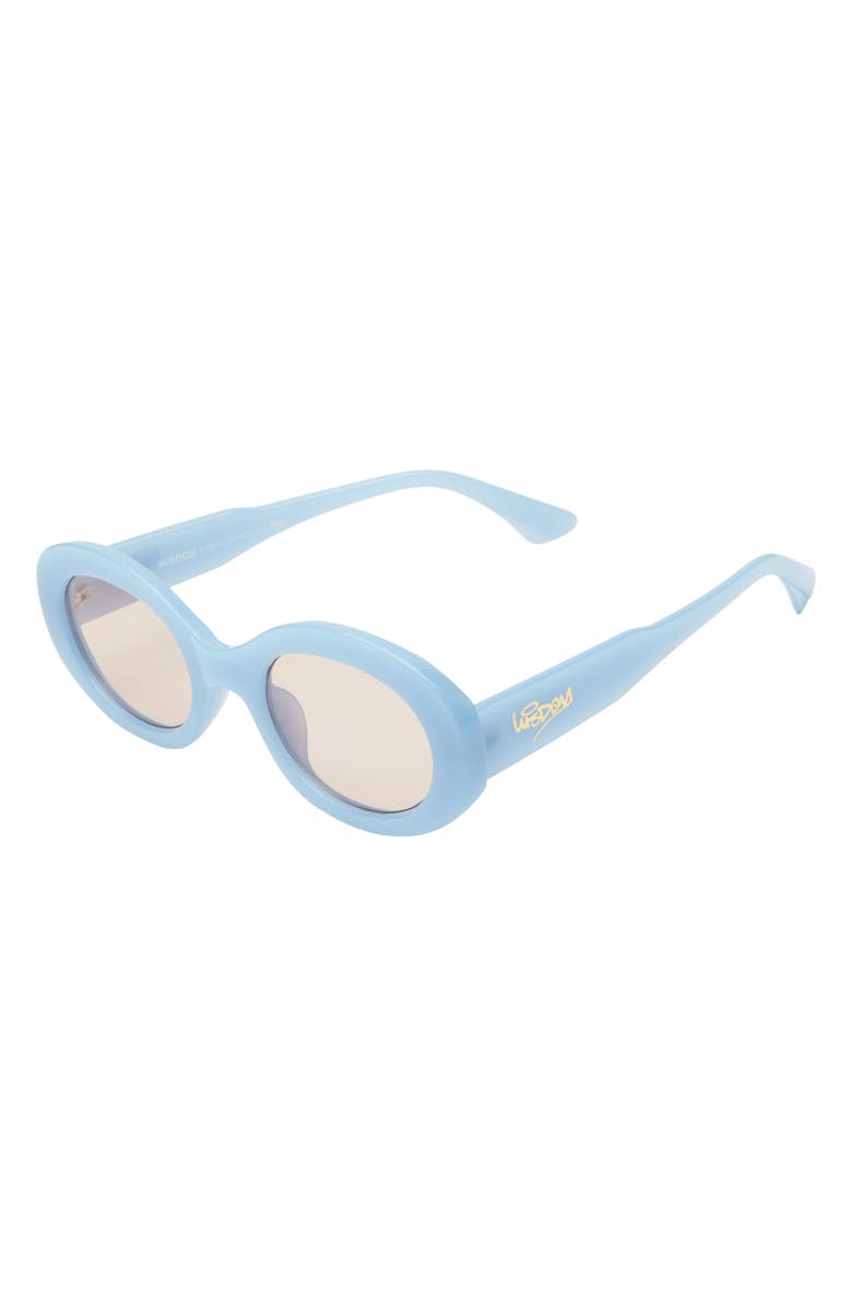 Wisdom Frame 16 Round Sunglasses, Alternate, color, Blue