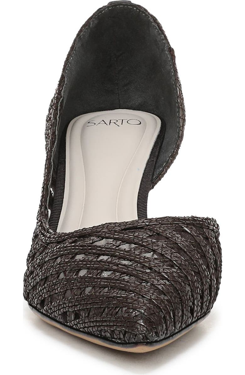 SARTO by Franco Sarto Tawny Pointed Toe Half d'Orsay Pump, Alternate, color, Espresso