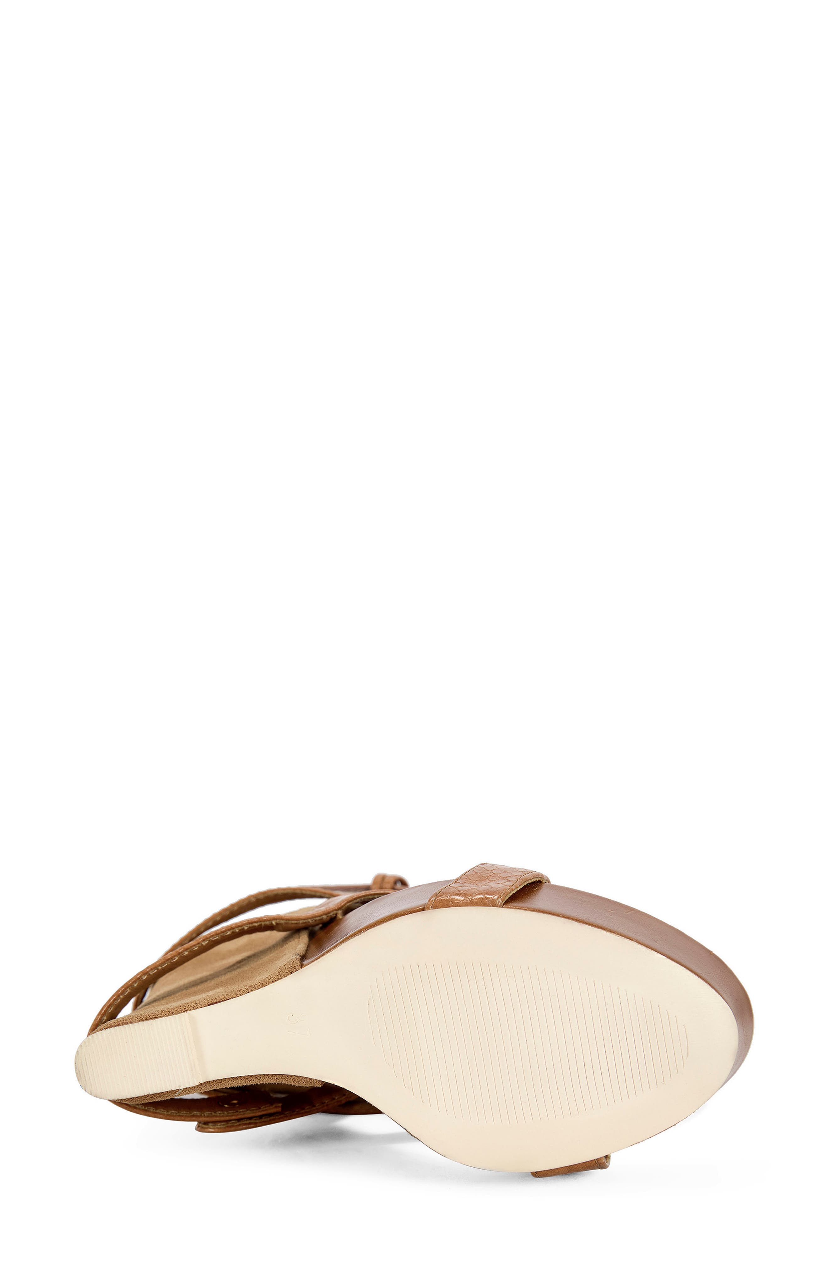 AZALEA WANG Rothko Platform Wedge Sandal, Alternate, color, Camel