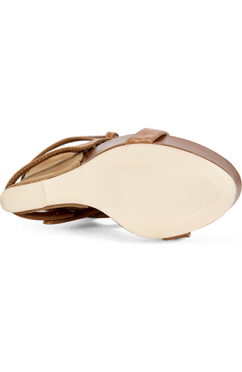 AZALEA WANG Rothko Platform Wedge Sandal, Alternate, color, Camel