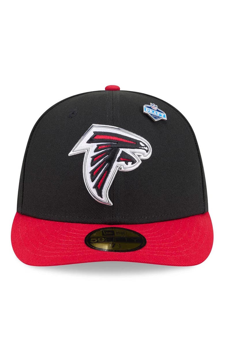 Men's New Era  Black/Red Atlanta Falcons 2026 NFL Draft Pre-Curved 59FIFTY Fitted Hat, Alternate, color, Black