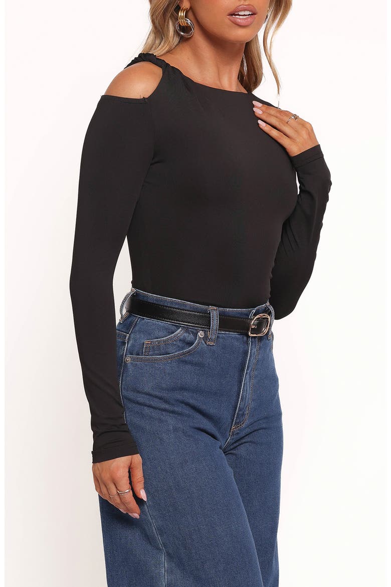 Darma Cutout Top, Alternate, color, BLACK
