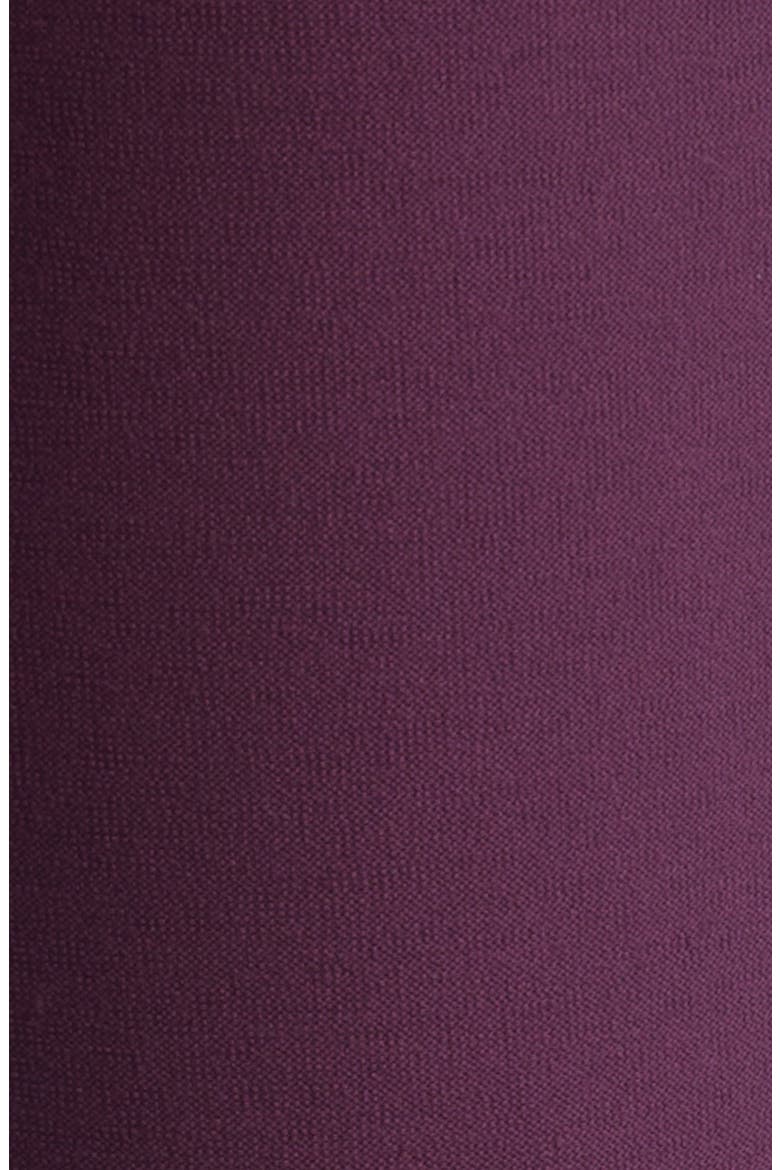 High Waist Slim Crepe Ankle Pants, Alternate, color, BLACKBERRY