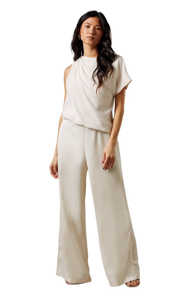 Warehouse One Shoulder Drape Jumpsuit, Main, color, 