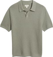 Open Edit Texture Knit Polo Top