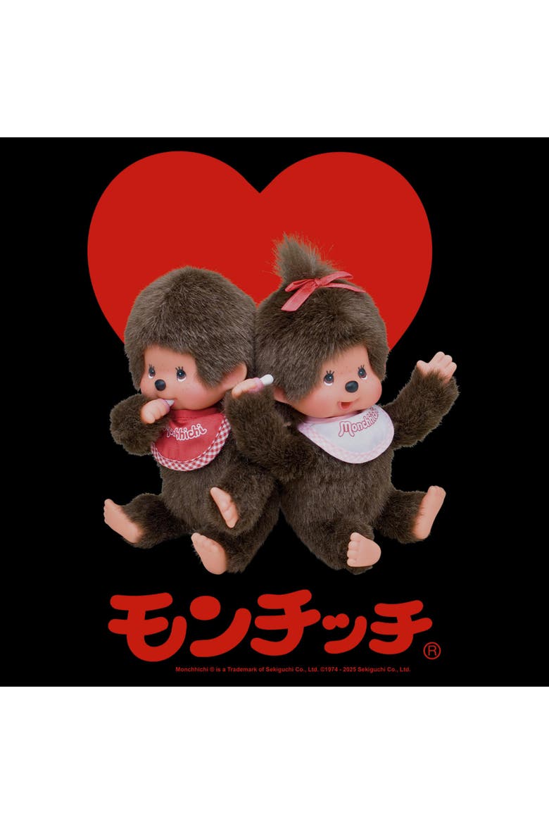 Men's Monchhichi Cutest Duo Ever Photo  Graphic T-Shirt, Alternate, color, Black