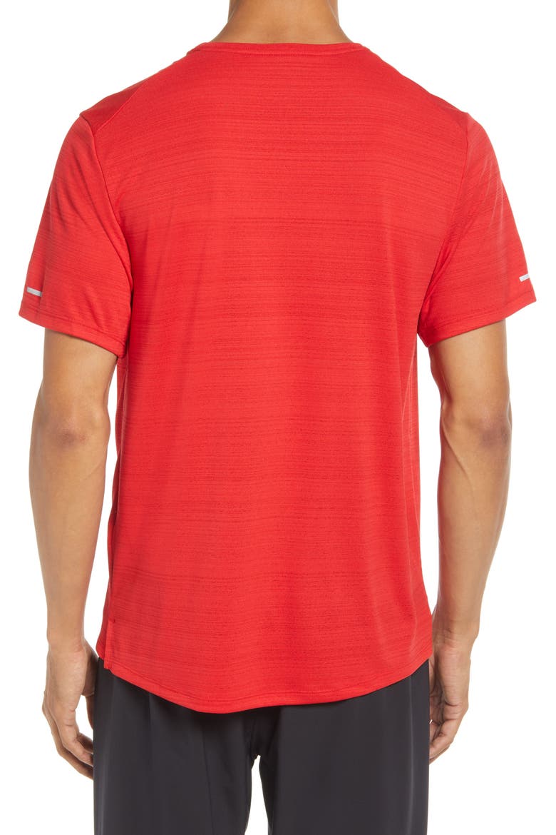 Men's Dri-FIT Miler Reflective Running T-Shirt, Alternate, color, UNIVERSITY RED/ REFLECTIVE